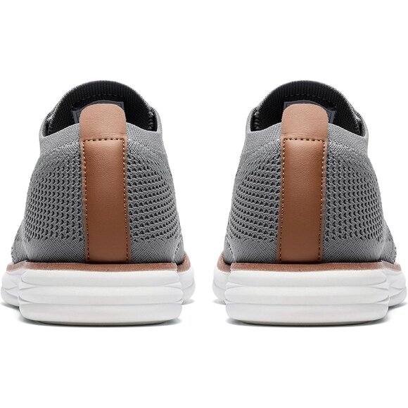 ⚡Bruno Marc Men Dark Grey Knit Flex Mesh Oxfords Lace-Up Lightweight Sneakers - Picture 5 of 7